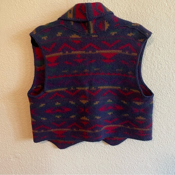 Vintage Alps Geometric Wool Vest L - Picture 4 of 5